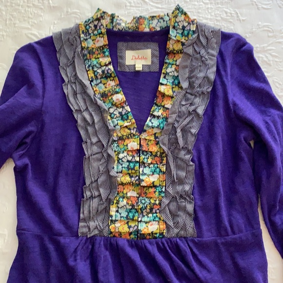 Anthropologie DELETTA 3/4 Sleeve Top - Picture 5 of 9